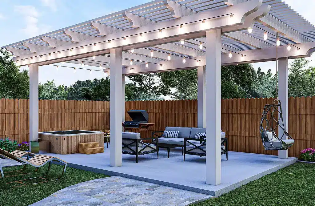 Lighting-elevates-its-Ambience - Craft in Wood | Timber Gates and Fences, Hornsby, Sydney pergolas