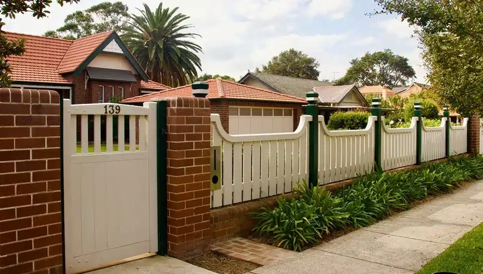 Classic Style Gate with Balustrade style Fence panels