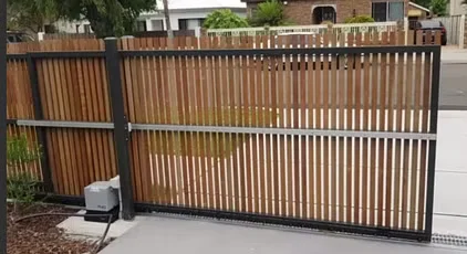 sliding-gate - Craft in Wood | Timber Gates and Fences, Hornsby, Sydney sliding gate